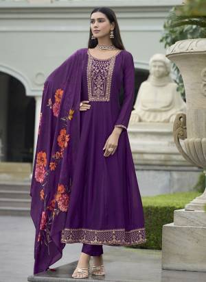 Attractive These Beautiful Looking Readymade Suits.These Top Are Vichitra Silk And Bottom Are Vichitra Silk And Dupatta Are Russion Silk Fabricated.Its Beautified With Jari,Sequance Embroidery Work With Digital Printed Dupatta.