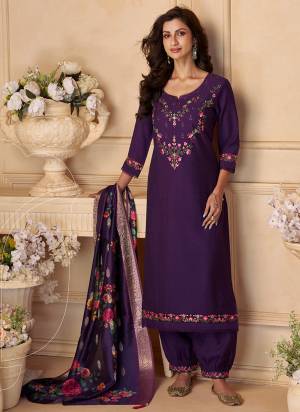 Attrective These Beautiful Looking Readymade Suits.These Top And Bottom Are Viscose Silk And Dupatta Are Organza Fabricated.Its Beautified  With Disigner Embroidery,Hand Work And Woven Disigner Printed Dupatta.