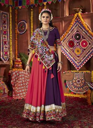 Attrective These Navratri Special Lehenga Choli in Fine Colored.These Lehenga Are Viscose Cotton And Blouse Are Viscose Cotton And Dupatta Are Fabricated On Viscose Silk.Its Beautified With Designer Multy Thread,Mirror Embroidery,Hand Work.