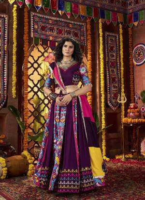 Attrective These Navratri Special Lehenga Choli in Fine Colored.These Lehenga Are Viscose Cotton And Blouse Are Viscose Cotton And Dupatta Are Fabricated On Viscose Cotton.Its Beautified With Digital Printed,Designer Multy Thread,Mirror Embroidery Work.