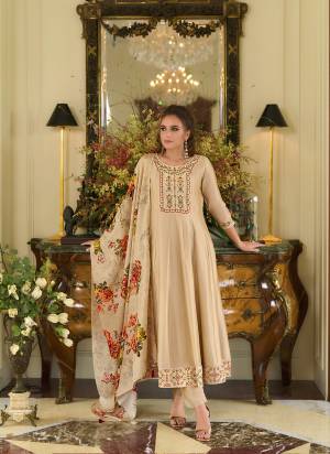 Garb These Beautiful Looking Readymade Suits.These Top Are Vichitra Silk And Bottom Are Vichitra Silk And Dupatta Are Russion Silk Fabricated.Its Beautified With Designer  Embroidery,Hand Work With Digital Printed Dupatta.
