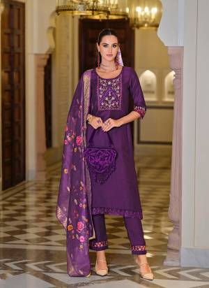 Attractive These Beautiful Looking Readymade Suits.These Top Are Viscose And Bottom Are Viscose And Dupatta Are Viscose Fabricated.Its Beautified With Designer Embroidery,Hand Work With Printed Dupatta.
