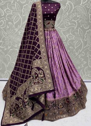 For A Fancy Designer Look,Grab These Lehenga Choli With Dupatta in Fine Colored.These Lehenga And Choli Are Satin Georgette And Dupatta Are Fabricated On Satin Georgette Pair.Its Beautified With Fancy Wevon Jacquard Designer With Mirror Work. 