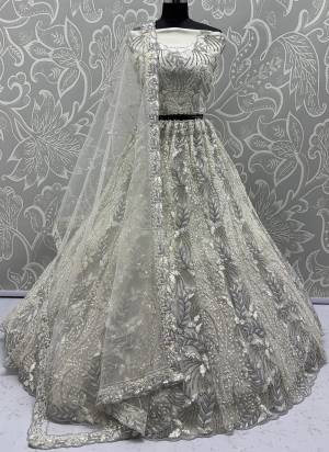 For A Fancy Designer Look,Grab These Lehenga Choli With Dupatta in Fine Colored.These Lehenga And Choli Are Net And Dupatta Are Fabricated On Net Pair.Its Beautified With Fancy Designer Dori,Rainbow Sequance Embroidery With Zarkan Work. 