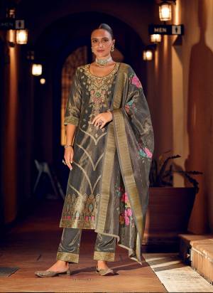 Attractive These Beautiful Looking Readymade Suits.These Top Are Shimmer Silk And Bottom Are Shimmer Silk And Dupatta Are Shimmer Silk Fabricated.Its Beautified With Wevon Jacquard Jari Designer,Hand Work With Digital Printed Dupatta.