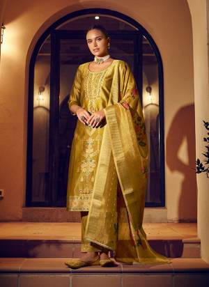 Attractive These Beautiful Looking Readymade Suits.These Top Are Shimmer Silk And Bottom Are Shimmer Silk And Dupatta Are Shimmer Silk Fabricated.Its Beautified With Wevon Jacquard Jari Designer,Hand Work With Digital Printed Dupatta.
