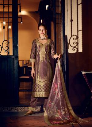 Attractive These Beautiful Looking Readymade Suits.These Top Are Shimmer Silk And Bottom Are Shimmer Silk And Dupatta Are Shimmer Silk Fabricated.Its Beautified With Wevon Jacquard Jari Designer,Hand Work With Digital Printed Dupatta.