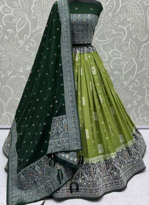 For A Fancy Designer Look,Grab These Lehenga Choli With Dupatta in Fine Colored.These Lehenga And Choli Are Georgette And Dupatta Are Fabricated On Georgette Pair.Its Beautified With Woven Jari Designer With Mirror Embroidery Work. 