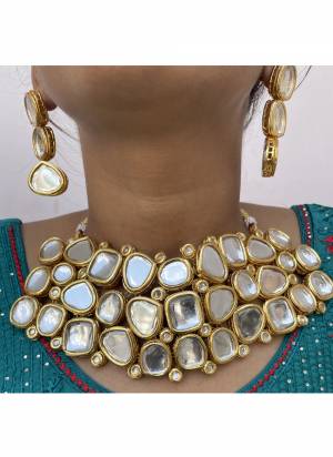 Attrective These Partywear Beautifil Colored Nacklace Set.These Nacklace Set is Come To Alloy Material And Beautified With Kundan Stone Work.