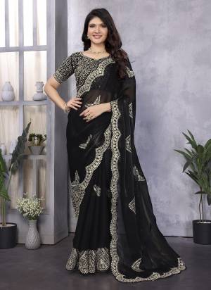 Looking These Fastive And Party Wear Saree in Fine Colored.These Saree And Blouse is Fabricated On Shimmer Chiffon.Its Beautified With Heavy Designer Sequance Embroidery Work.
