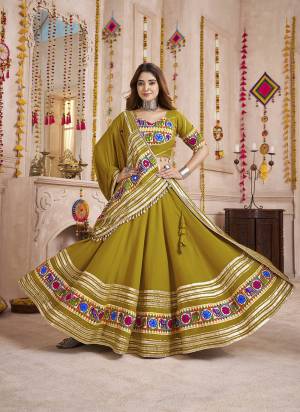 Attrective These Navratri Special Lehenga Choli in Fine Colored.These Lehenga Are Viscose Cotton And Blouse Are Viscose Cotton And Dupatta Are Fabricated On Viscose Cotton.Its Beautified With Designer Multy Thread,Mirror Embroidery,Hand Work.