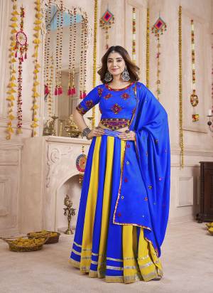 Looking These Navratri Special Lehenga Choli in Fine Colored.These Lehenga Are Viscose Cotton And Blouse Are Viscose Cotton And Dupatta Are Fabricated On Viscose Cotton.Its Beautified With Designer Multy Thread,Mirror Embroidery,Hand Work.