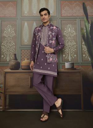 Attrective These Party Wear Readymade Kurta Payjama With Jacket Pair in Fine Colored.These Kurta Payjama And Jacket Are Viscose Silk Fabricated on Pair.Its Beautified With Designer Multy Thread,Sequance Embroidery Work.