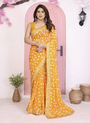 Garb These Party Wear Saree in Fine Colored.These Saree Are Georgette And Blouse is Art Silk Fabricated.Its Beautified With Printed Designer With Embroidery Work Lace Border.