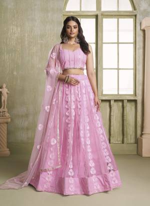 For A Different Look,Grab These Party Wear Designer Lehenga in All Over Pretty Colored Pair With Blouse And Dupatta.These Lehenga Choli And Dupatta is All Over Butterfly Net Base Fabric With Designer Tone To Tone Thread,Sequance Embroidery Work.