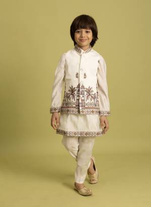 Attrective These Party Wear Readymade Kurta Payjama With Jacket Pair in Fine Colored.These Kurta Payjama And Jacket Are Viscose Silk Fabricated on Pair.Its Beautified With Designer Multy Thread,Sequance Embroidery Work.