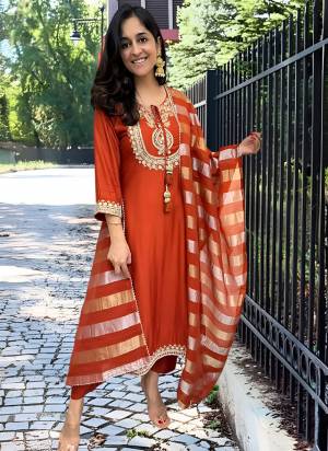 Looking These Readymade Suit in Fine Colored Pair With Bottom And Dupatta.These Top And Bottom Are Fabricated On Chanderi Pair With Viscose Silk Dupatta.Its Beautified With Designer Embroidery Work.