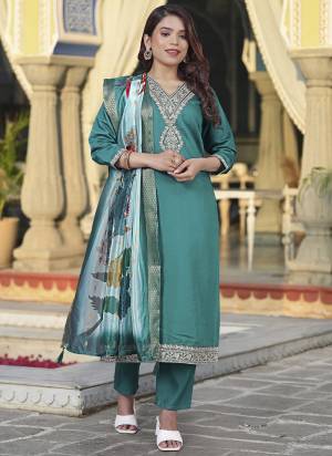 Looking These Readymade Suit in Fine Colored Pair With Bottom And Dupatta.These Top And Bottom Are Fabricated On Viscose Chanderi Pair With Jacquard Dupatta.Its Beautified With Designer Embroidery Work.