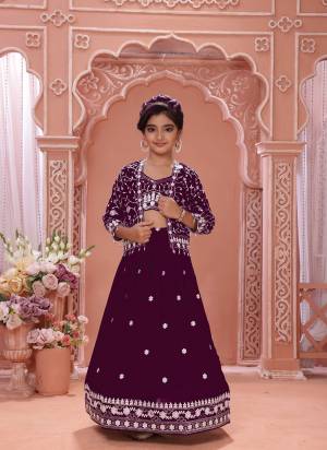 For A Designer Look,Grab These Kidswear Readymade Lehenga Choli Wih Koti in Fine Colored.These Lehenga And Choli Are Fabricated On Soft Silk Pair With Soft Silk Koti.Its Beautified With Designer Thread,Sequance Embroidery Work.