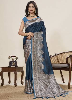 Garb This Party Wear Saree Paired With Blouse.This Saree And Blouse Are Satin Silk Fabric With Woven Jari Border Galla Designer. Buy This Pretty Saree Now.