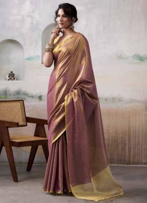Attractive These Fastive And Party Wear Saree in Fine Colored.These Saree And Blouse is Fabricated On Tissue Silk.Its Beautified With Solid Designer.