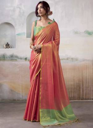Attractive These Fastive And Party Wear Saree in Fine Colored.These Saree And Blouse is Fabricated On Tissue Silk.Its Beautified With Solid Designer.