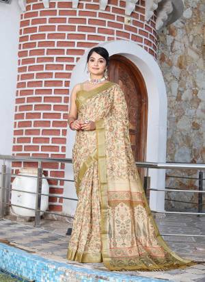 Look These Fastive Saree in Fine Colored.These Saree Are Cotton Shimmer And Blouse is Fabricated On Cotton Shimmer Pair.Its Beautified With Wevon Jari Border With Designer Printed.