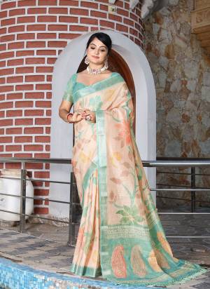 Look These Fastive Saree in Fine Colored.These Saree Are Cotton Shimmer And Blouse is Fabricated On Cotton Shimmer Pair.Its Beautified With Wevon Jari Border With Designer Printed.