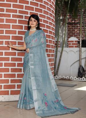 Look These Fastive Saree in Fine Colored.These Saree Are Cotton Shimmer And Blouse is Fabricated On Cotton Shimmer Pair.Its Beautified With Wevon Jari Border With Designer Printed.