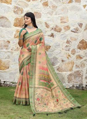 Look These Fastive Saree in Fine Colored.These Saree Are Cotton Shimmer And Blouse is Fabricated On Cotton Shimmer Pair.Its Beautified With Wevon Jari Border With Designer Printed.