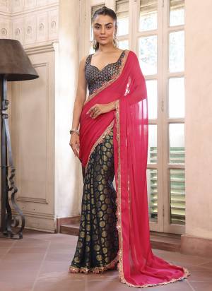 Attractive These Fancy Party Wear Saree in Fine Colored.These Saree Are Viscose And Blouse is Fabricated On Art Silk Pair.Its Beautified With Solid Disigner.