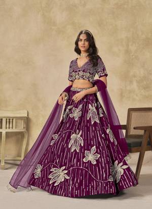 For A Designer Look,Grab These Party Wear Lehenga Choli in Fine Colored.These Lehenga And Blouse Are Fabricated On Art Silk Pair With Art Silk Dupatta.Its Beautified With Designer Sequance Embroidery Work.
