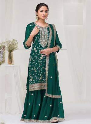 Looking These Party Wear Designer Plazzo Suits in Fine Colored Pair With Dupatta.These Top Are Vichitra Silk And Dupatta Are Fabricated On Vichitra Silk Pair With Vichitra Silk Bottom.Its Beautified With Designer Embroidery Work.