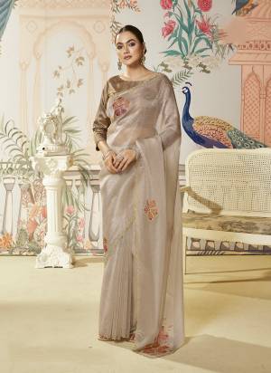 Look Attractive These Designer Party Wear Fancy Saree in Fine Colored.These Saree Are Satin Organza Silk And Blouse Jacquard Satin Silk is Fabricated.Its Beautified Fancy Brush Printed,Swarovski Diamond Work.