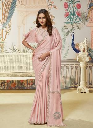 Look Attractive These Designer Party Wear Fancy Saree in Fine Colored.These Saree Are Crepe Satin Silk And Blouse Satin Silk is Fabricated.Its Beautified Fancy Sequance Embroidery, Hand Work.