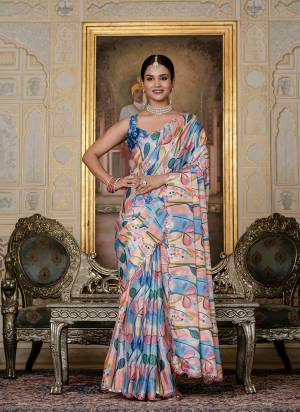 Looking These Party Wear Ready To Wear Saree in Fine Colored.These Saree is Fabricated On Chinon Pair With Chinon Blouse.Its Beautified Designer Digital Printed With Mirror Cut Work  Border.