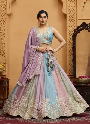 Garb This Party Wear Fine Color Fancy Heavy Designer Choli And Lahenga Fabriced On Georgette And Dupatta Georgette In Fabricated Beautified With Attrective Designer Heavy Sequance,Multy Thread  Embroidery Work. Buy Now.