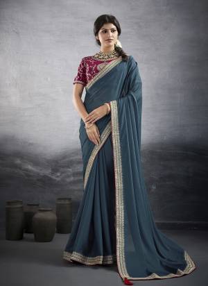 Looking These Fastival Wear Saree in Fine Colored.These Saree Are Star Georgette And Blouse is Fabricated On Banglori Silk.Its Beautified With Designer Embroidery Work Lace Border And Blouse.