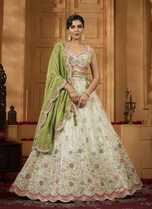 Looking This Party Wear Fine Color Fancy Heavy Designer Choli And Lahenga Fabriced On Tissue And Dupatta Tissue In Fabricated Beautified With Attrective Designer Heavy Sequance,Multy Thread  Embroidery Work. Buy Now.