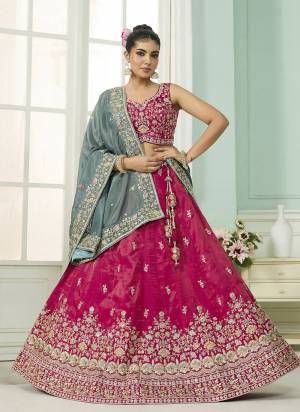Looking This Party Wear Fine Color Fancy Heavy Designer Choli And Lahenga Fabriced On Cosmos Silk And Dupatta Cosmos Silk In Fabricated Beautified With Attrective Designer Heavy Sequance,Multy Thread  Embroidery Work. Buy Now.