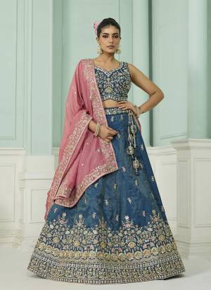 Looking This Party Wear Fine Color Fancy Heavy Designer Choli And Lahenga Fabriced On Cosmos Silk And Dupatta Cosmos Silk In Fabricated Beautified With Attrective Designer Heavy Sequance,Multy Thread  Embroidery Work. Buy Now.