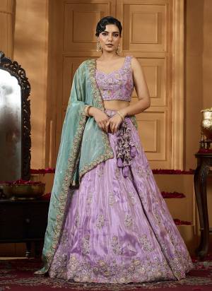 Atrractive This Party Wear Fine Color Fancy Heavy Designer Choli And Lahenga Fabriced On Satin Silk And Dupatta Satin Silk In Fabricated Beautified With Attrective Designer Heavy Sequance,Multy Thread  Embroidery Work. Buy Now.