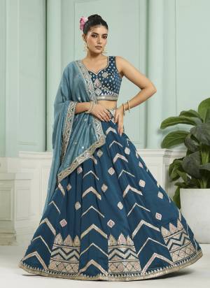 Atrractive This Party Wear Fine Color Fancy Heavy Designer Choli And Lahenga Fabriced On Silk And Dupatta Silk In Fabricated Beautified With Attrective Designer Heavy Sequance,Multy Thread  Embroidery Work. Buy Now.