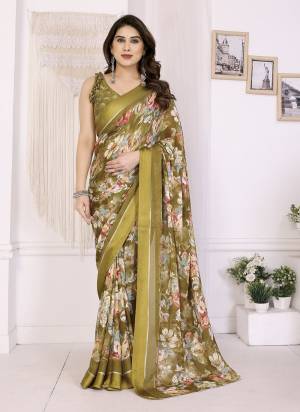 Attrective These Party Wear Saree in Fine Colored.These Saree Are Moss Satin Patta And Blouse is Moss Satin Patta Fabricated.Its Beautified With Woven Patta Border Designer Printed.