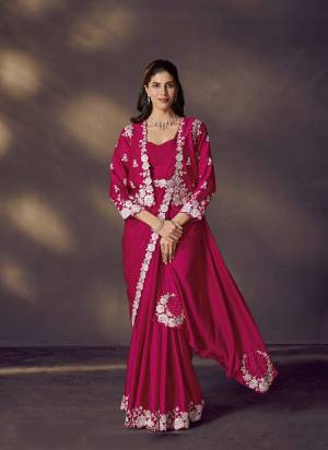 Look Attrective These Designer Party Wear Ready To Wear Saree With Blouse in Fine Colored.These Saree Are Soft Satin Silk And Blouse Soft Satin Silk is Fabricated.Its Beautified Solid,Heavy Fancy Desiger Embroidery With Hand Work .