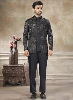 Looking These Party Wear Mans Wear Jodhpuri Style Top Bottom wearing this fashionable. Tailored Top And Bottom Are Imported Fabriced With Designer Thread,Sequance Embroidery Work.