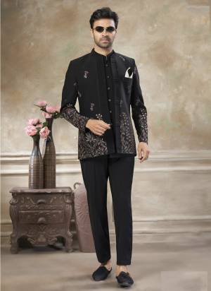 Looking These Party Wear Mans Wear Jodhpuri Style Top Bottom wearing this fashionable. Tailored Top And Bottom Are Imported Fabriced With Designer Thread,Sequance Embroidery Work.