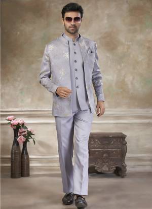 Looking These Party Wear Mans Wear Jodhpuri Style Top Bottom wearing this fashionable. Tailored Top And Bottom Are Imported Fabriced With Designer Thread,Sequance Embroidery Work.