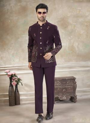 Looking These Party Wear Mans Wear Jodhpuri Style Top Bottom wearing this fashionable. Tailored Top And Bottom Are Imported Fabriced With Designer Thread,Sequance Embroidery Work.
