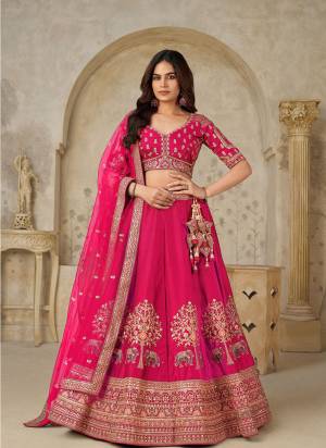 For A Designer Look,Grab These Lehenga Choli in Fine Colored.These Lehenga And Choli Are Fabricated On Silk Pair With Soft Net Dupatta.Its Beautified With Designer Embroidery,Hand Work.
